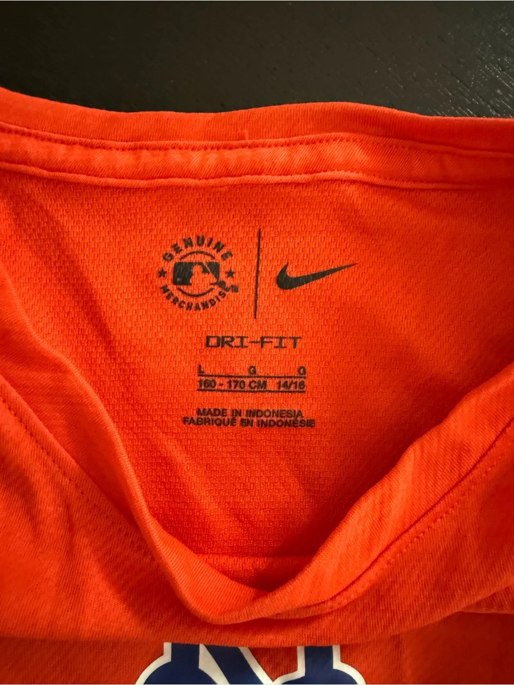 New York Mets Nike dri-fit tee (boys) Size Large~14/16 in orange